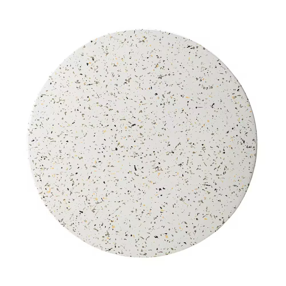 17.25 In. H Multi-Functional MGO Faux Terrazzo Garden Stool or Plant Stand or Accent Table Kits（Set of 2）