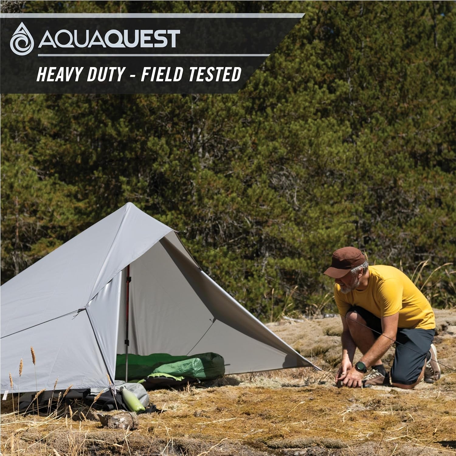 Safari Tarp – Lightweight Waterproof (5,000Mm) Seam-Taped Ripstop Rain Fly for Backpacking, Thru-Hiking & Hammock Camping