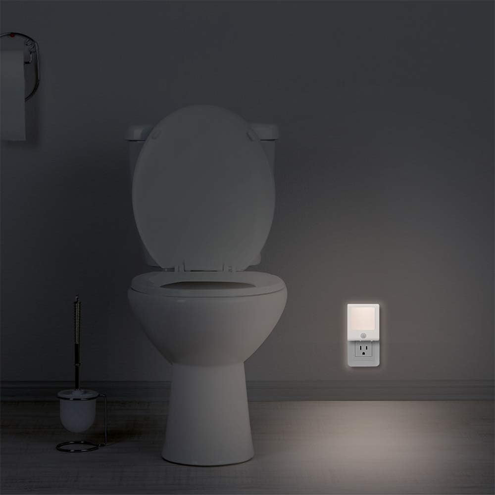 [3Pack]  Motion Sensor Dimmable LED Night Light, Plug-In Nightlight with Auto Dusk to Dawn Sensor, Adjustable Brightness Warm White Lights for Hallway, Kids Room, Kitchen, Stairway, Bathroom