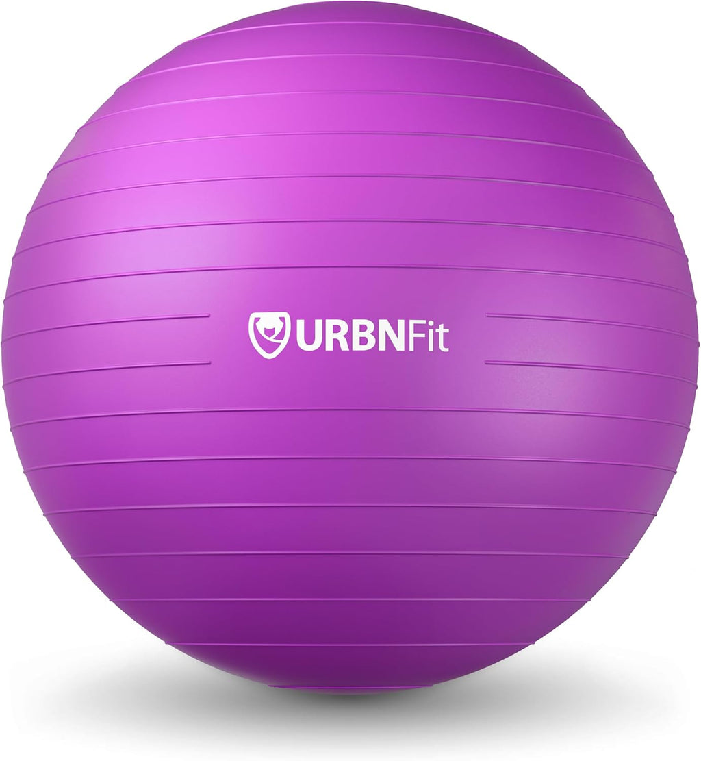 Exercise Ball - Yoga Ball for Workout Pregnancy Stability - Antiburst Swiss Balance Ball W/ Pump - Fitness Ball Chair for Office, Home Gym