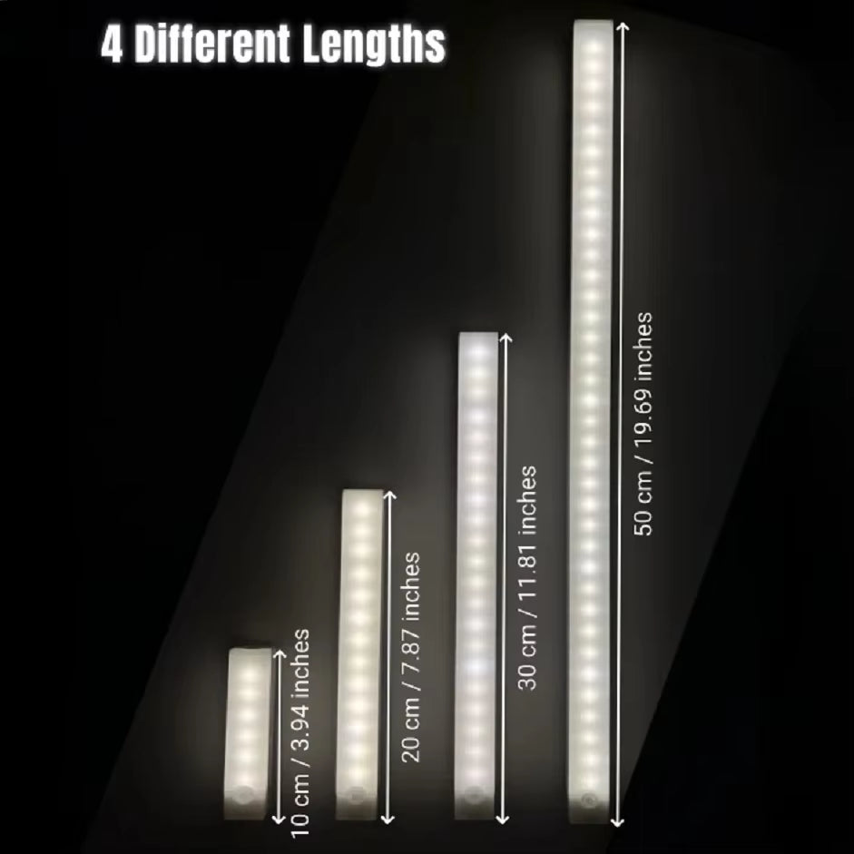 LED Motion Sensor Light Wireless USB Rechargeable Night Light Portable Induction Lamp for Kitchen Cabinet Wardrobe Staircase