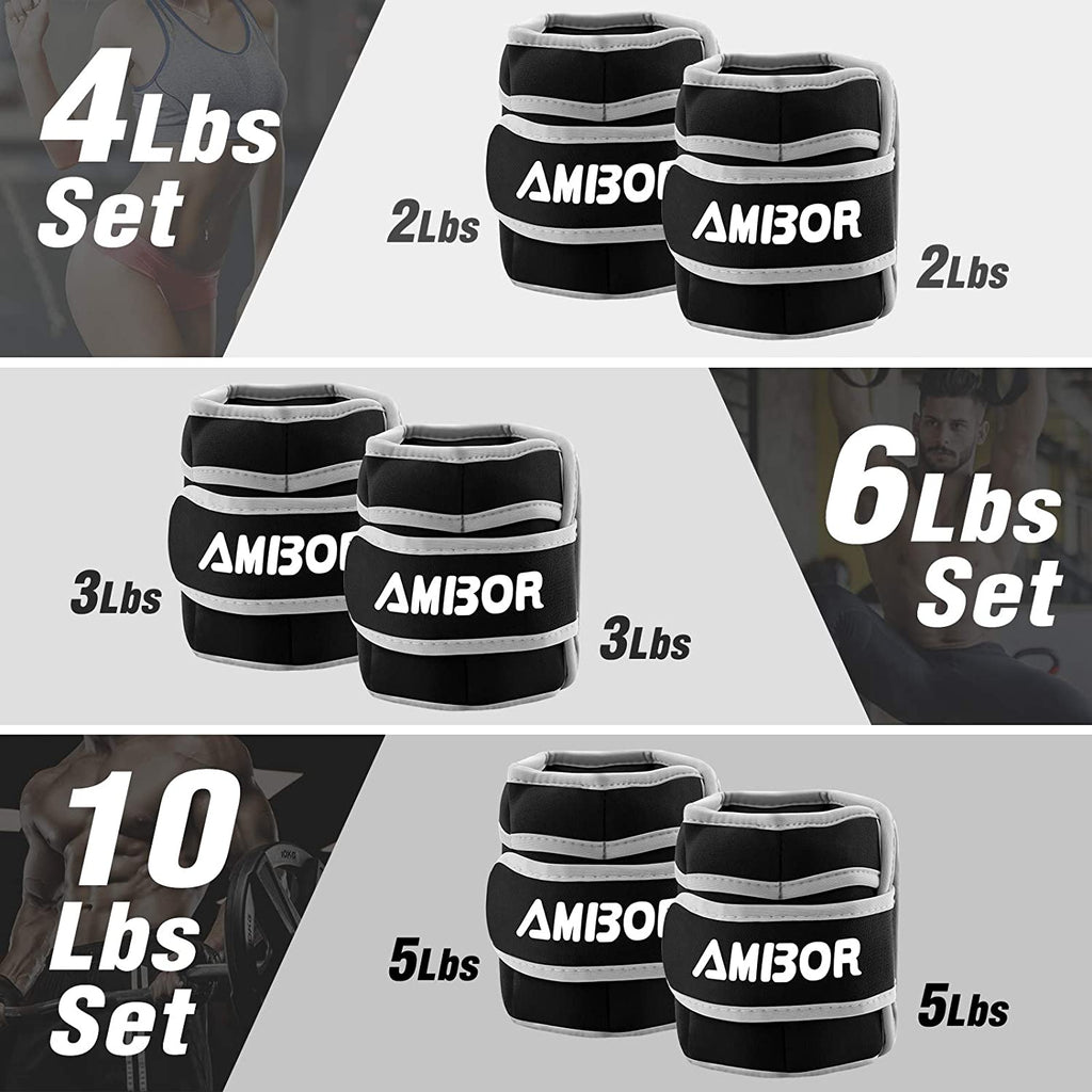 YYOJ  Ankle Weights, Adjustable Leg Weights Straps for Exercise, Wrist Weight Set for Women and Men