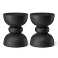 17.5 In. H Kits and Accessories Multi-Functional MGO Faux Terrazzo Garden Stool or Planter Stand (Set of 2)