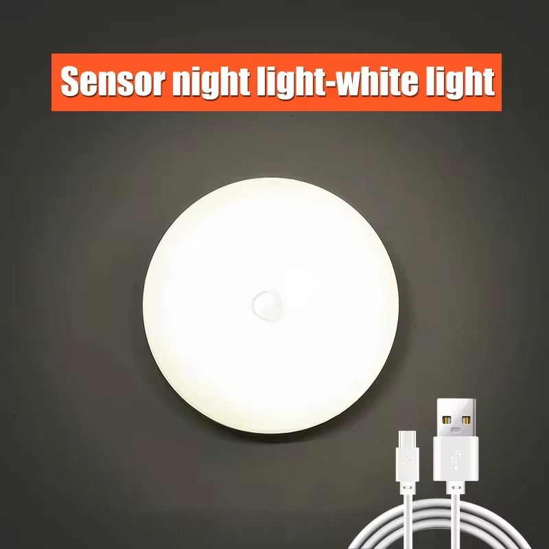 Rechargeable Motion Sensor Night Light,Warm White LED Wall Lamp,Magnetic Mount,Bedroom Hallway Toilet Closet Stairs Cabinet Hall