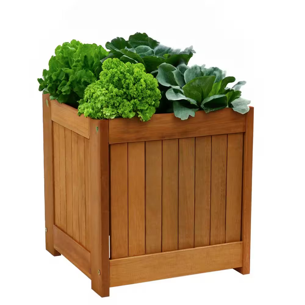 16 In. Meranti Wood Outdoor Planter Box (Set of 2)