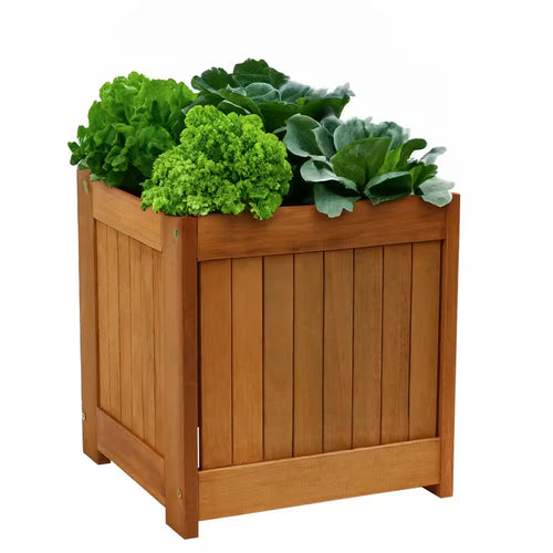 16 In. Meranti Wood Outdoor Planter Box (Set of 2)