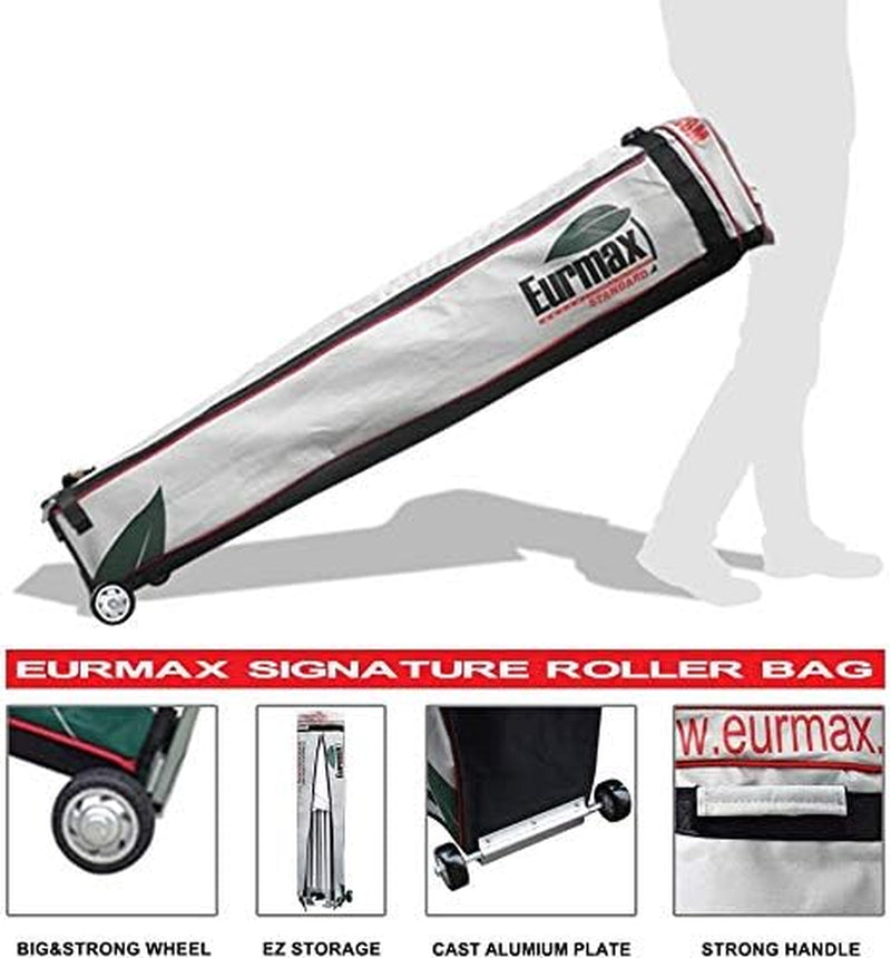 USA 5'X5' Pop up Canopy Tent Commercial Instant Canopies with Heavy Duty Roller Bag,Bonus 4 Sand Weights Bags (Kelly Green)