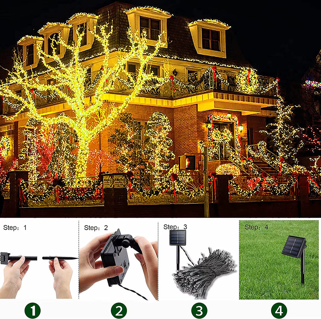 330LED Outdoor Led Solar String Lights Fairy Light Solar Powered Garland Lights 8 Mode 33M Garden Wedding Decoration Waterproof