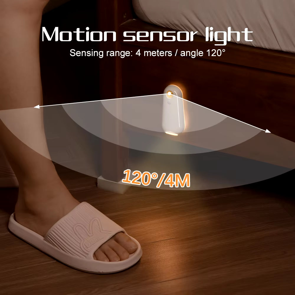 LED Smart Motion Sensor Night Light, Toilet Seat Lights, USB Rechargeable 8Color Lamp for Summer Corridor WC Camping Home Decor