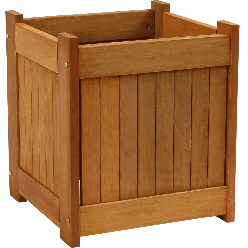 16 In. Meranti Wood Outdoor Planter Box (Set of 2)