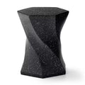 17.75 In. H Kits and Accessories Multi-Functional MGO Twist-Style Faux Terrazzo Garden Stool / Planter Stand