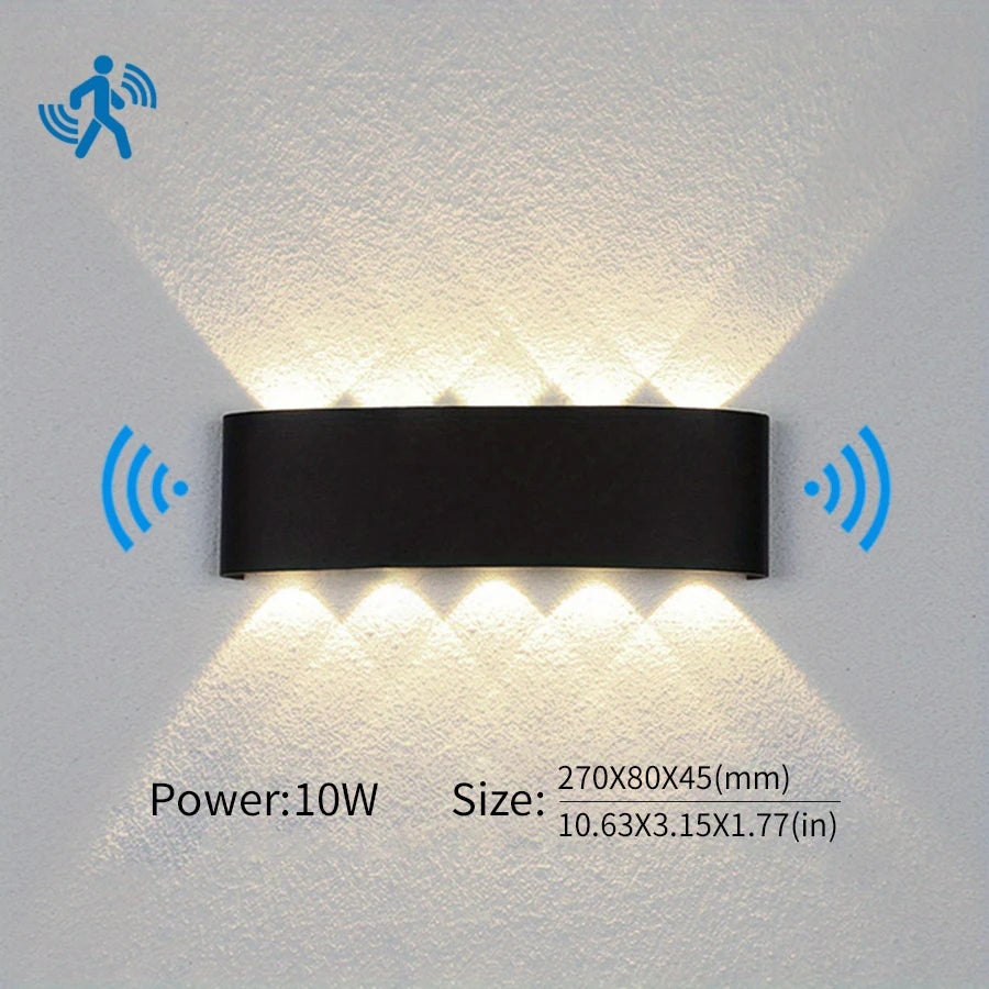 LED Wall Lamp LED Bulb Outdoor Motion Sensor Light Waterproof IP66 Wall Light Porch Garden Lights Living Room Street Stairs