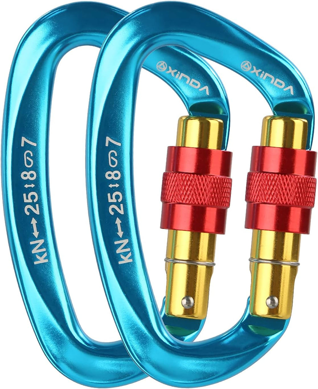 Screwgate Locking Carabiner Clip - Professional Rock Climbing Carabiner Screw Lock,Heavy Duty Carabiners for Climbing,Mountaineer,Hammock,Camping,Outdoor Equipment