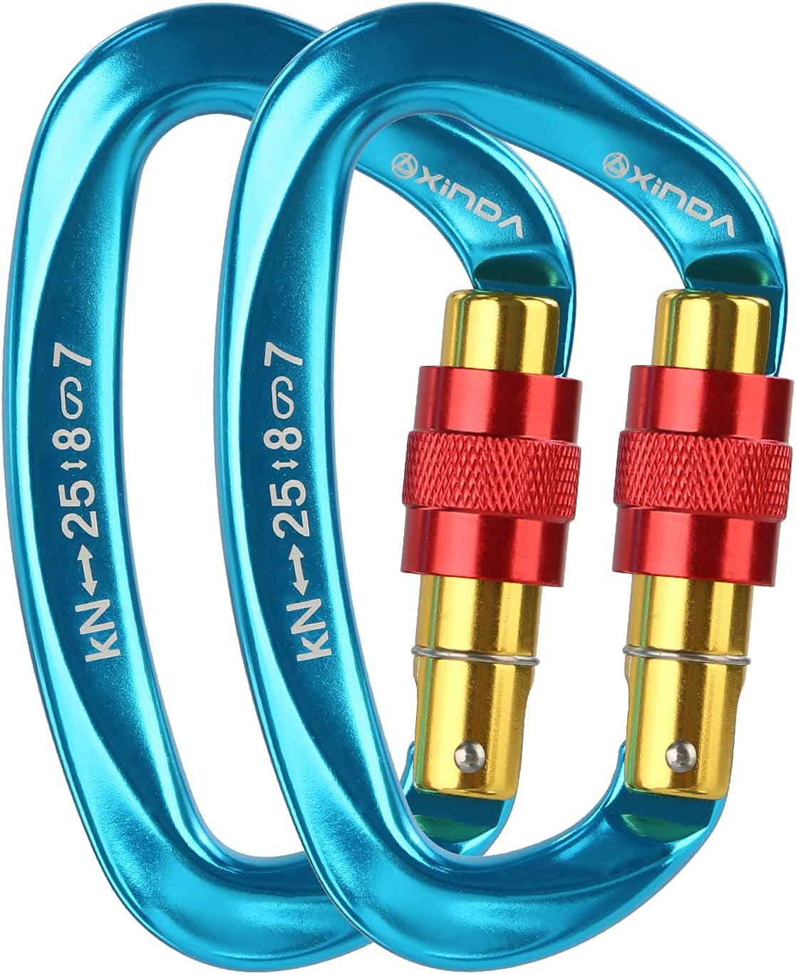 Screwgate Locking Carabiner Clip - Professional Rock Climbing Carabiner Screw Lock,Heavy Duty Carabiners for Climbing,Mountaineer,Hammock,Camping,Outdoor Equipment