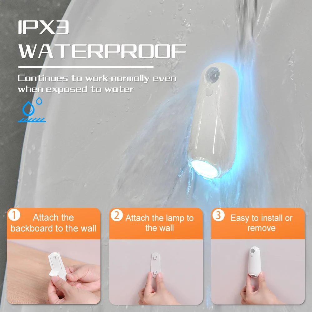 Toilet Night Light Motion Sensor Light Toilet Bowl Light RGB 7Color Changing for Bathroom Decoration LED Rechargeable LED Light