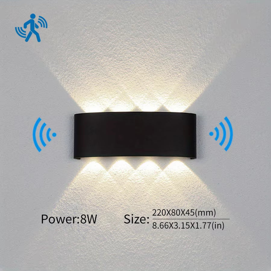 LED Wall Lamp LED Bulb Outdoor Motion Sensor Light Waterproof IP66 Wall Light Porch Garden Lights Living Room Street Stairs