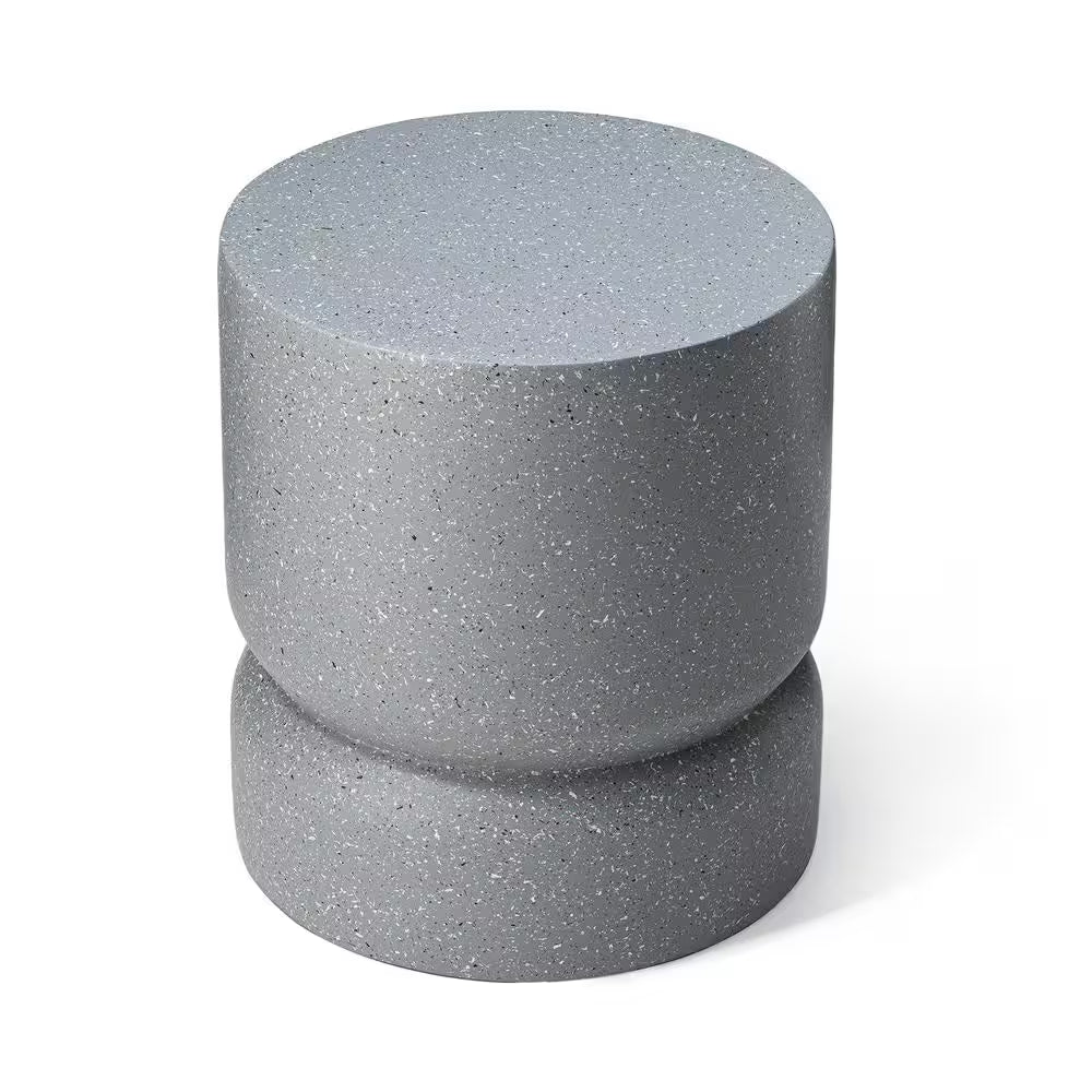 17.25 In. H Multi-Functional MGO Faux Terrazzo Garden Stool or Planter Stand or Accent Table Kits and Accessories