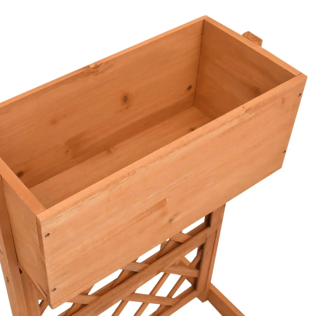 Planter Flower Box Trellis Raised Bed Outdoor Planter Solid Firwood