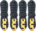 Reflective Cord Pack Tent Guyline Rope High-Strength Lightweight with Aluminum Cord Adjuster for Tying down Tarps, Camping Tent, Outdoor Packaging