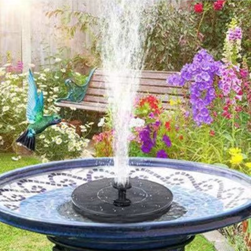 Mini Solar Water Fountain Pool Pond Waterfall Fountain Garden Decoration Outdoor Bird Bath Solar Powered Fountain Floating Water