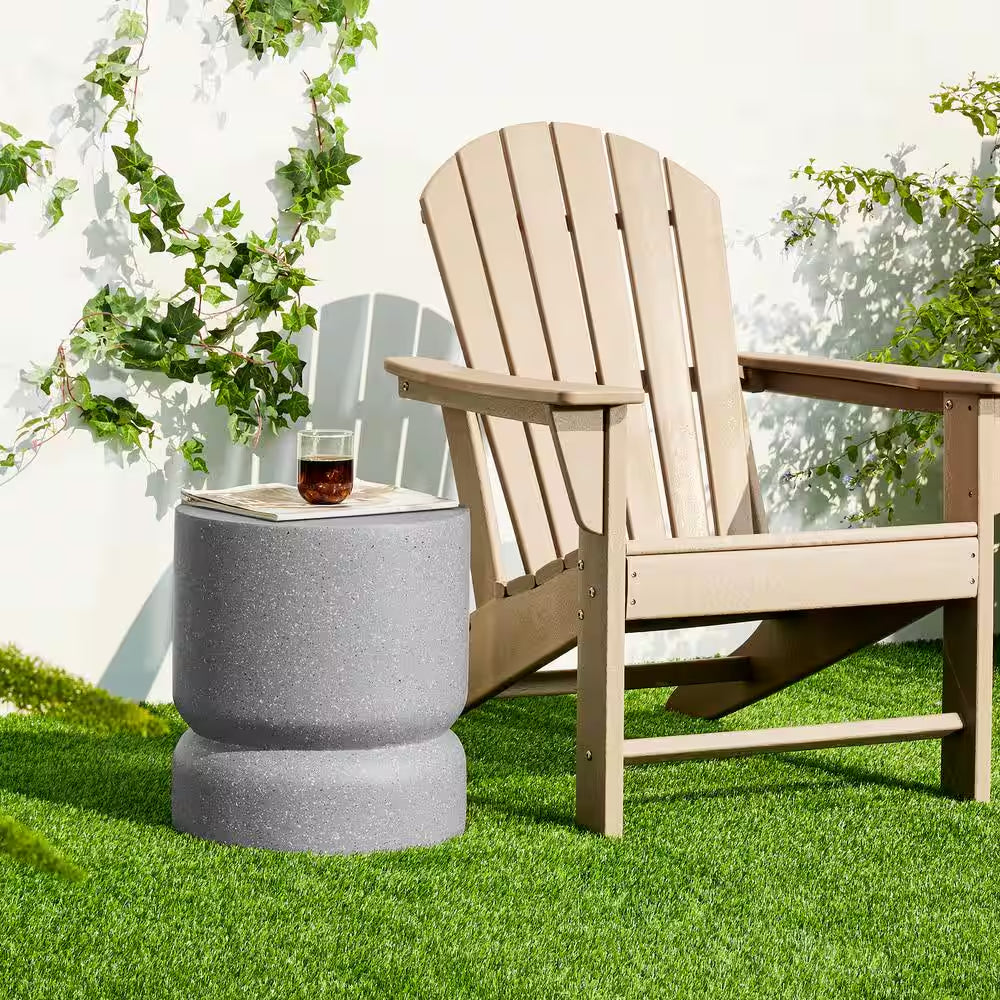 17.25 In. H Multi-Functional MGO Faux Terrazzo Garden Stool or Planter Stand or Accent Table Kits and Accessories