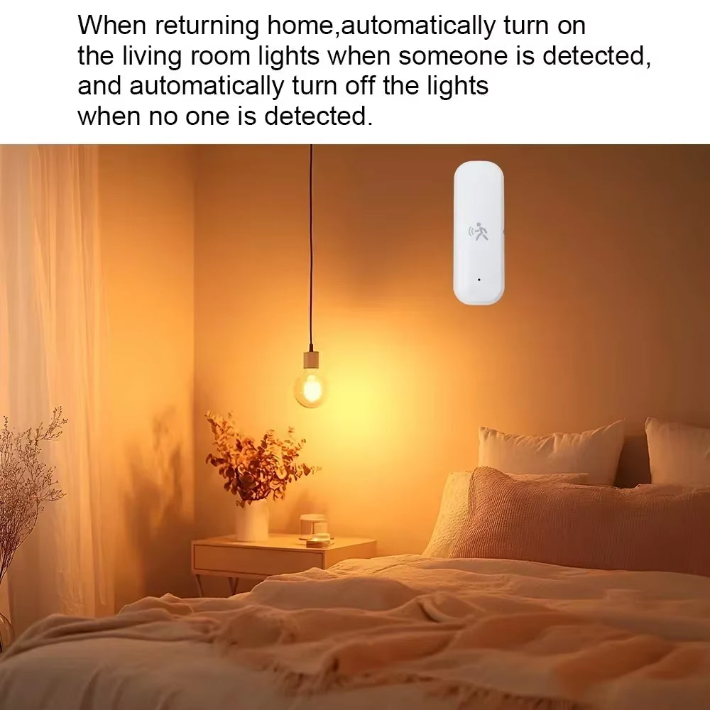 TUYA Zigbee Smart Pir Motion Sensor Detector with Temperature and Humidity Sensor Security Burglar Works with Home Assistant