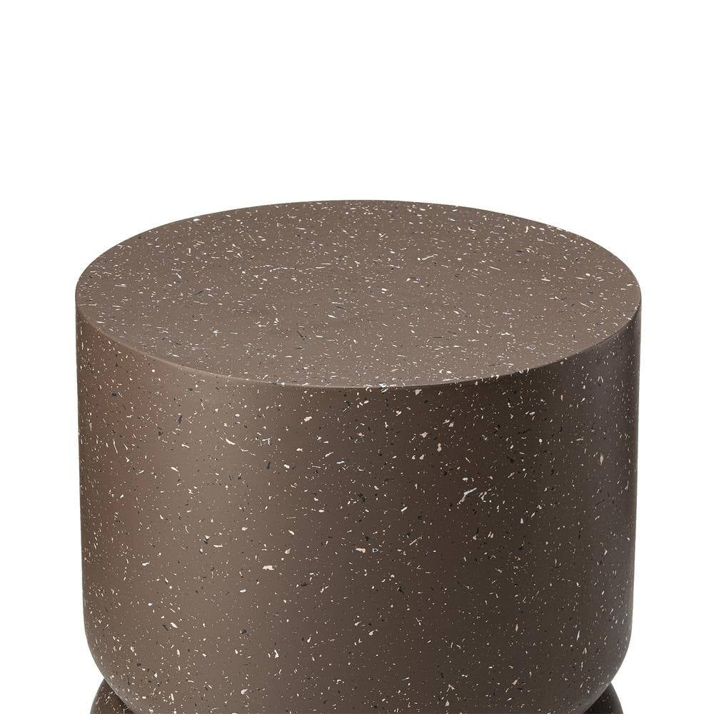 17.25 In. H Multi-Functional MGO Faux Terrazzo Garden Stool or Planter Stand or Accent Table Kits and Accessories