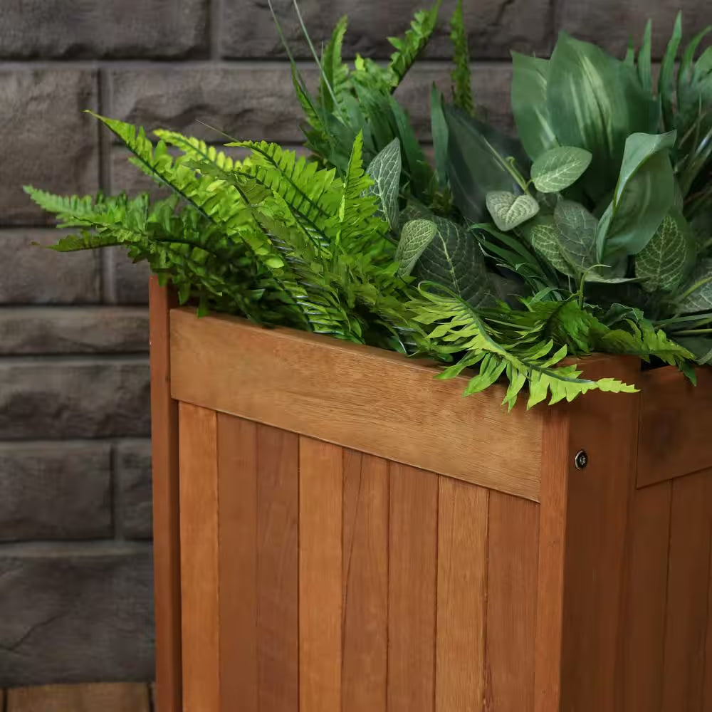 16 In. Meranti Wood Outdoor Planter Box (Set of 2)