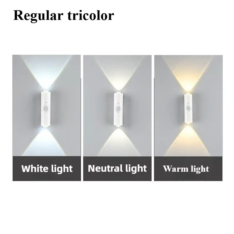Smart RGB Gradient Night Light Magnetic Motion Sensor Rechargeable Wall Lamp for Bedroom Bathroom Closet Garden Home Decor