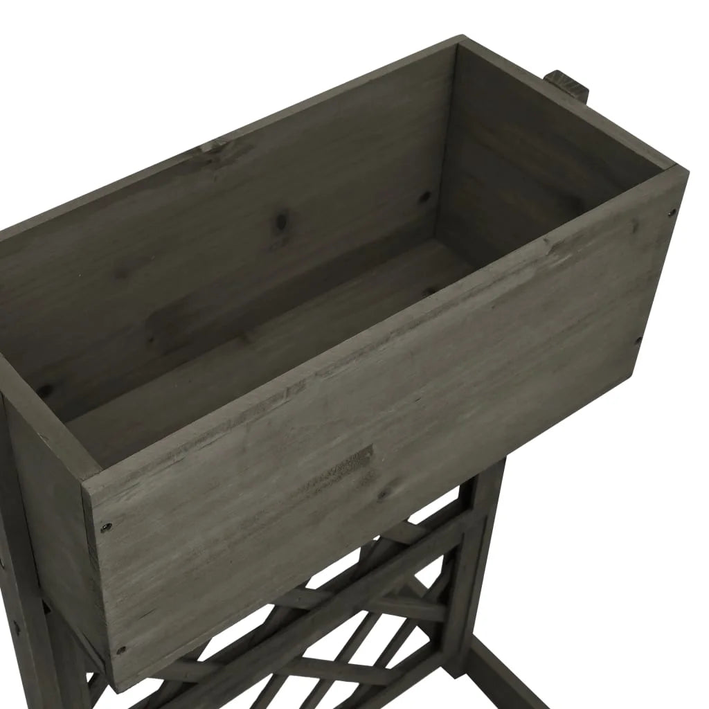 Planter Flower Box Trellis Raised Bed Outdoor Planter Solid Firwood