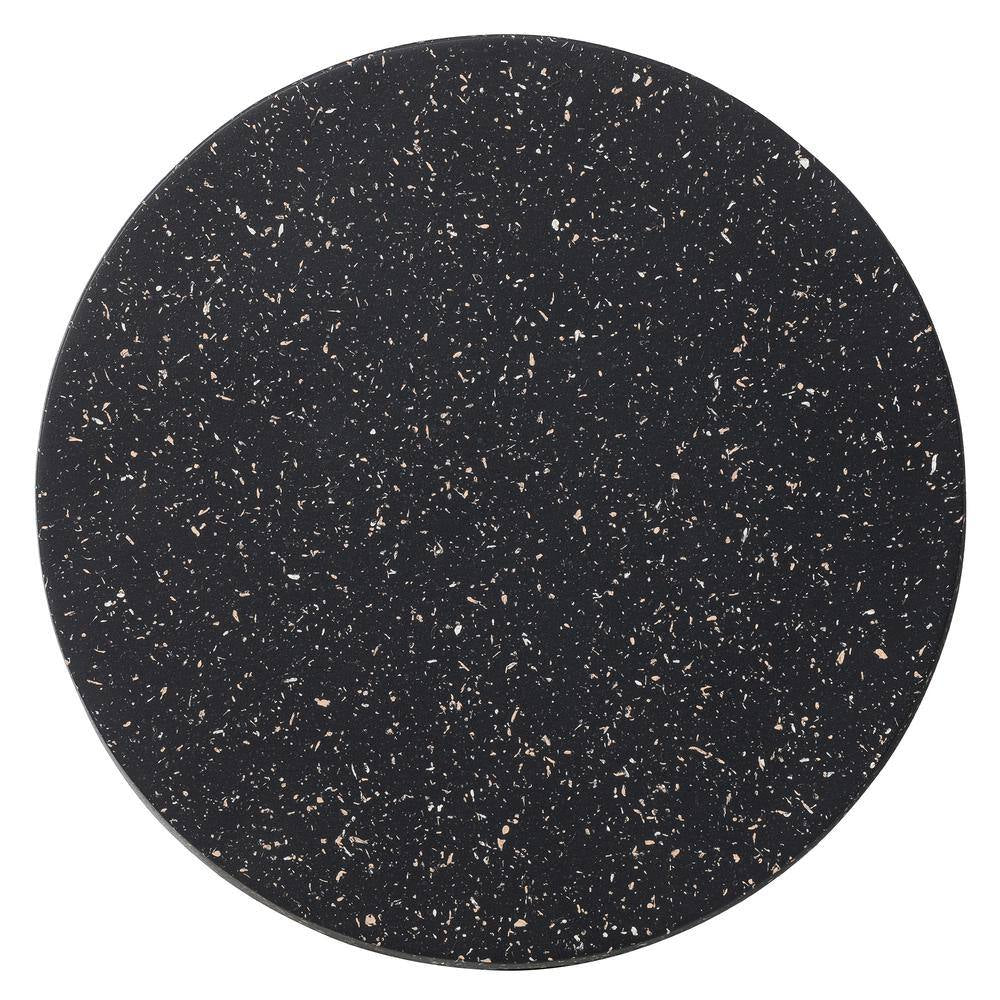 17.75 In. H Kits and Accessories MGO Faux Terrazzo and Wood Texture Garden Stool or Planter Stand or Accent Table