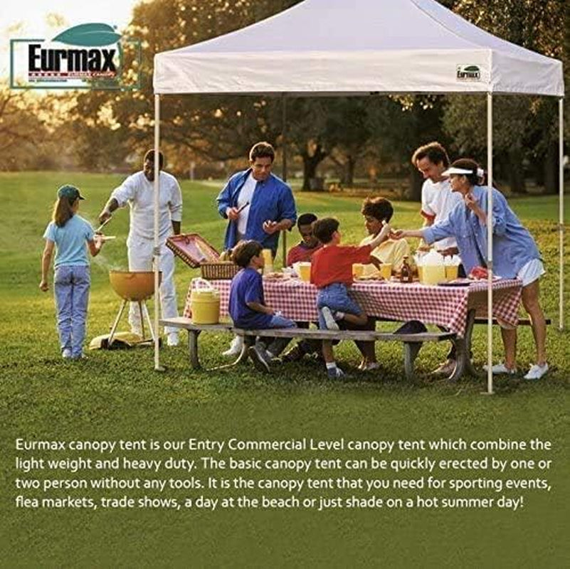 USA 5'X5' Pop up Canopy Tent Commercial Instant Canopies with Heavy Duty Roller Bag,Bonus 4 Sand Weights Bags (Kelly Green)