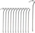 Tent Pegs - Aluminium Tent Stakes Pegs with Hook - 7’’ Hexagon Rod Stakes Nail Spike Garden Stakes Camping Pegs for Pitching Camping Tent, Canopies