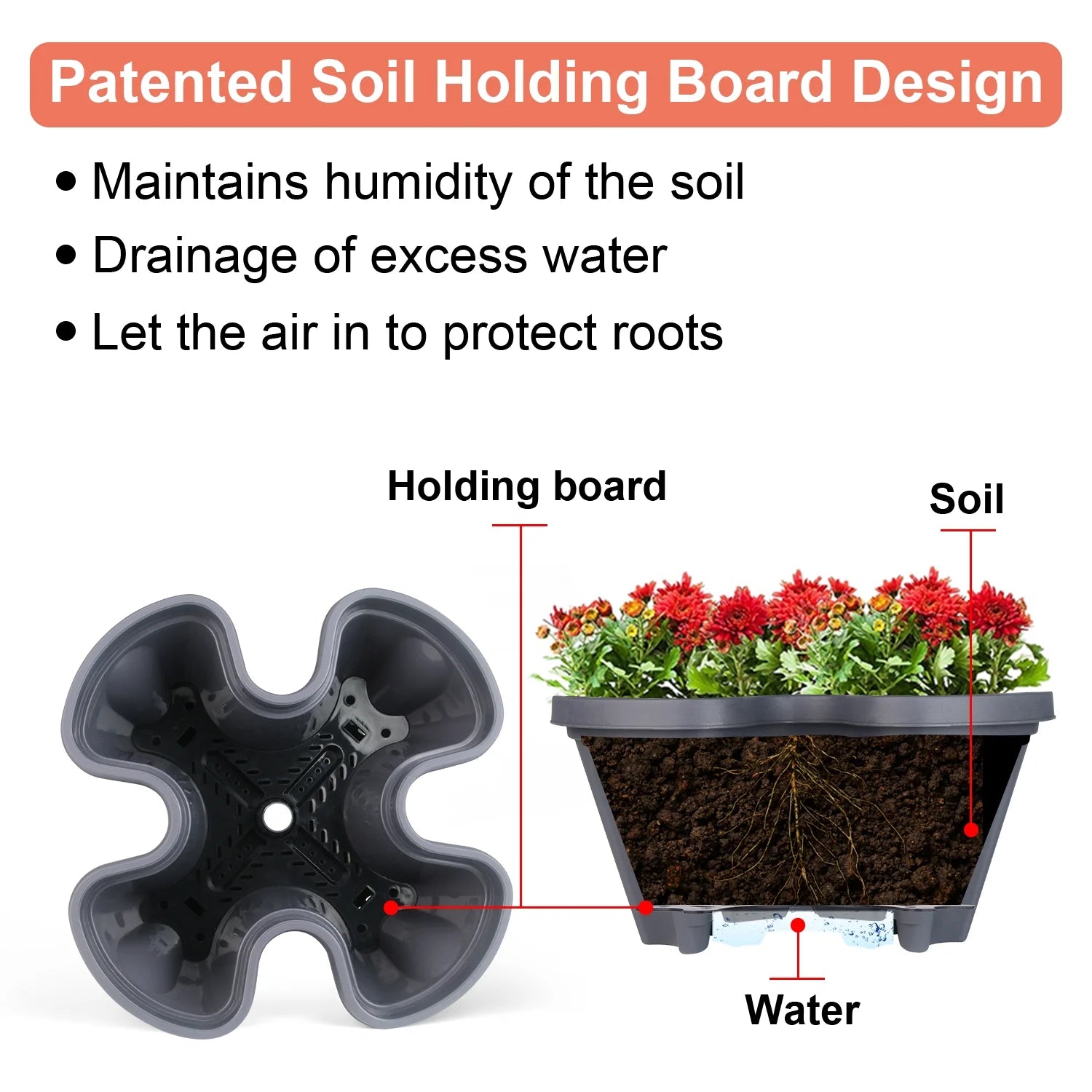 Stackable Planter with Wheels, Indoor Outdoor Pots - 7 Tier Vertical Garden Planter - Dark Gray,2 Set