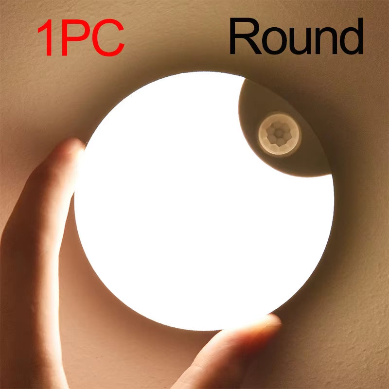 Rechargeable Motion Sensor Night Light,Warm White LED Wall Lamp,Magnetic Mount,Bedroom Hallway Toilet Closet Stairs Cabinet Hall