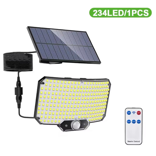 234LED Solar Security Lights Outdoor Motion Sensor 3 Modes Waterproof Split Solar Flood Wall Light for Garden Garage