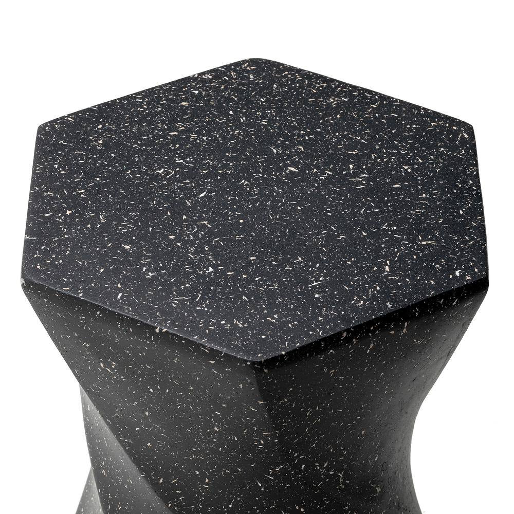 17.75 In. H Kits and Accessories Multi-Functional MGO Twist-Style Faux Terrazzo Garden Stool / Planter Stand
