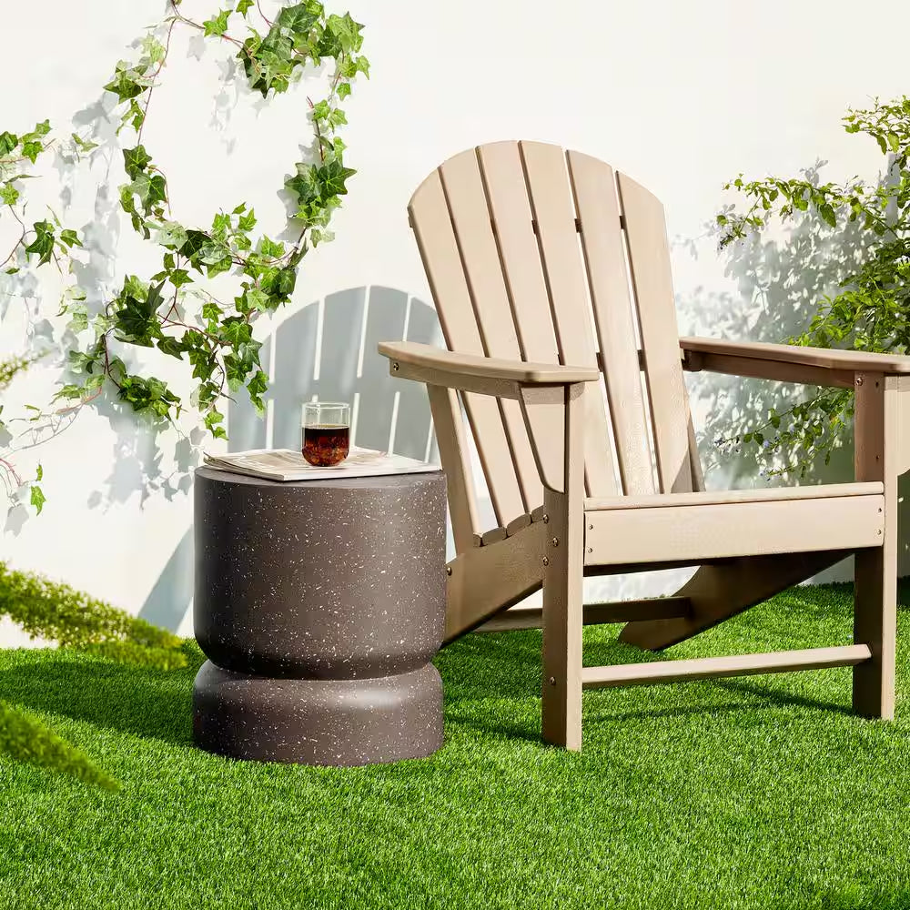 17.25 In. H Multi-Functional MGO Faux Terrazzo Garden Stool or Planter Stand or Accent Table Kits and Accessories