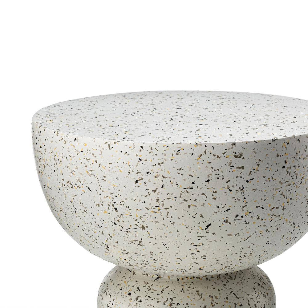 17.25 In. H Multi-Functional MGO Faux Terrazzo Garden Stool or Plant Stand or Accent Table Kits（Set of 2）