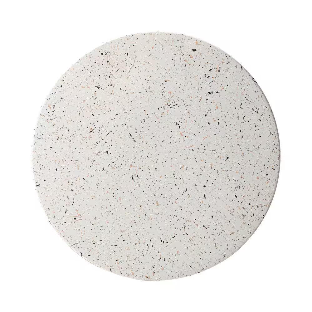 17.25 In. Multi-Functional MGO Faux Terrazzo Wood Texture Garden Stool/ Plant Stand/ Accent Table Kits and Accessories