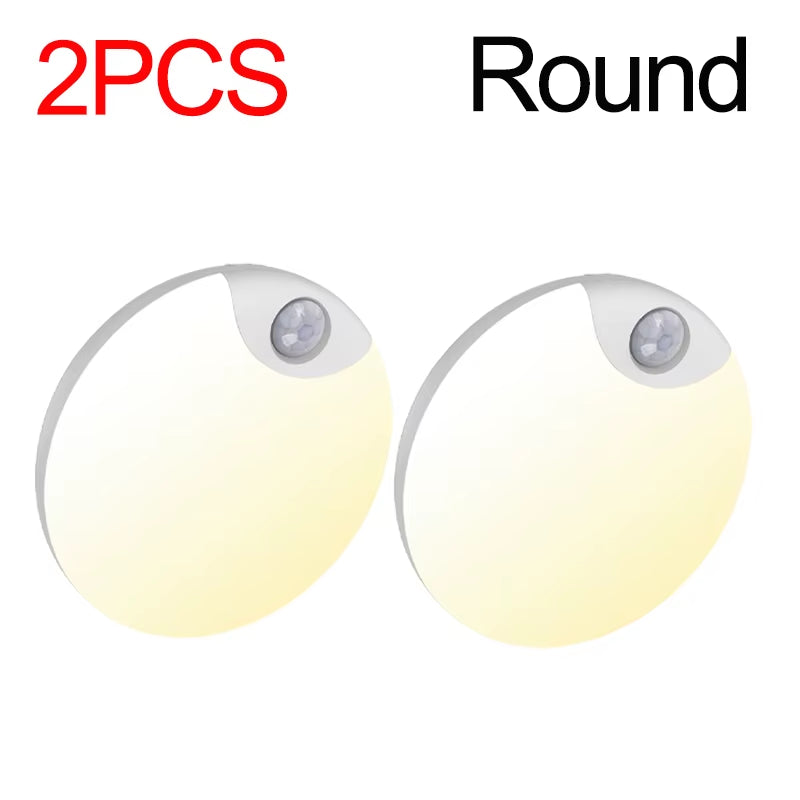 Rechargeable Motion Sensor Night Light,Warm White LED Wall Lamp,Magnetic Mount,Bedroom Hallway Toilet Closet Stairs Cabinet Hall