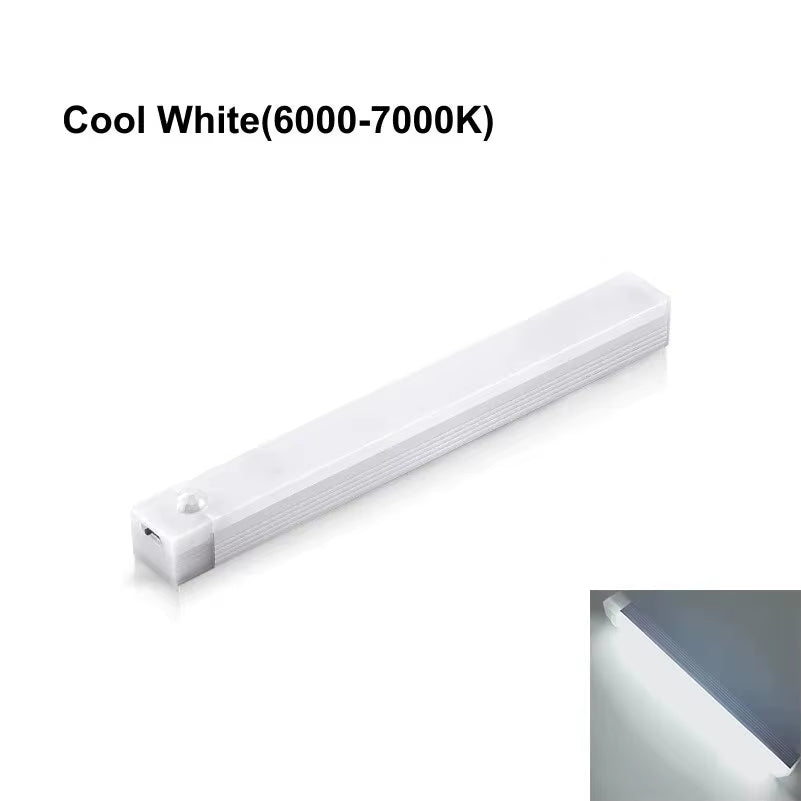 LED Bar Lights Type C Rechargeable Motion Sensor Dimmable Detector Night Light Portable Induction Cabinet Lamp for Kitchen Room