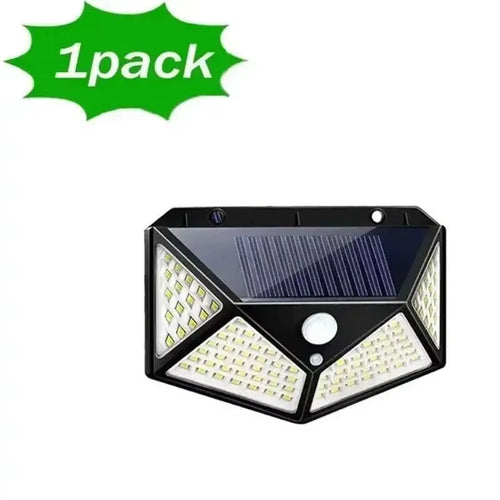 100 LED Outdoor Solar Wall Lamp Waterproof PIR Motion Sensor Solar Powered Sunlight Street Light for Garden Decoration