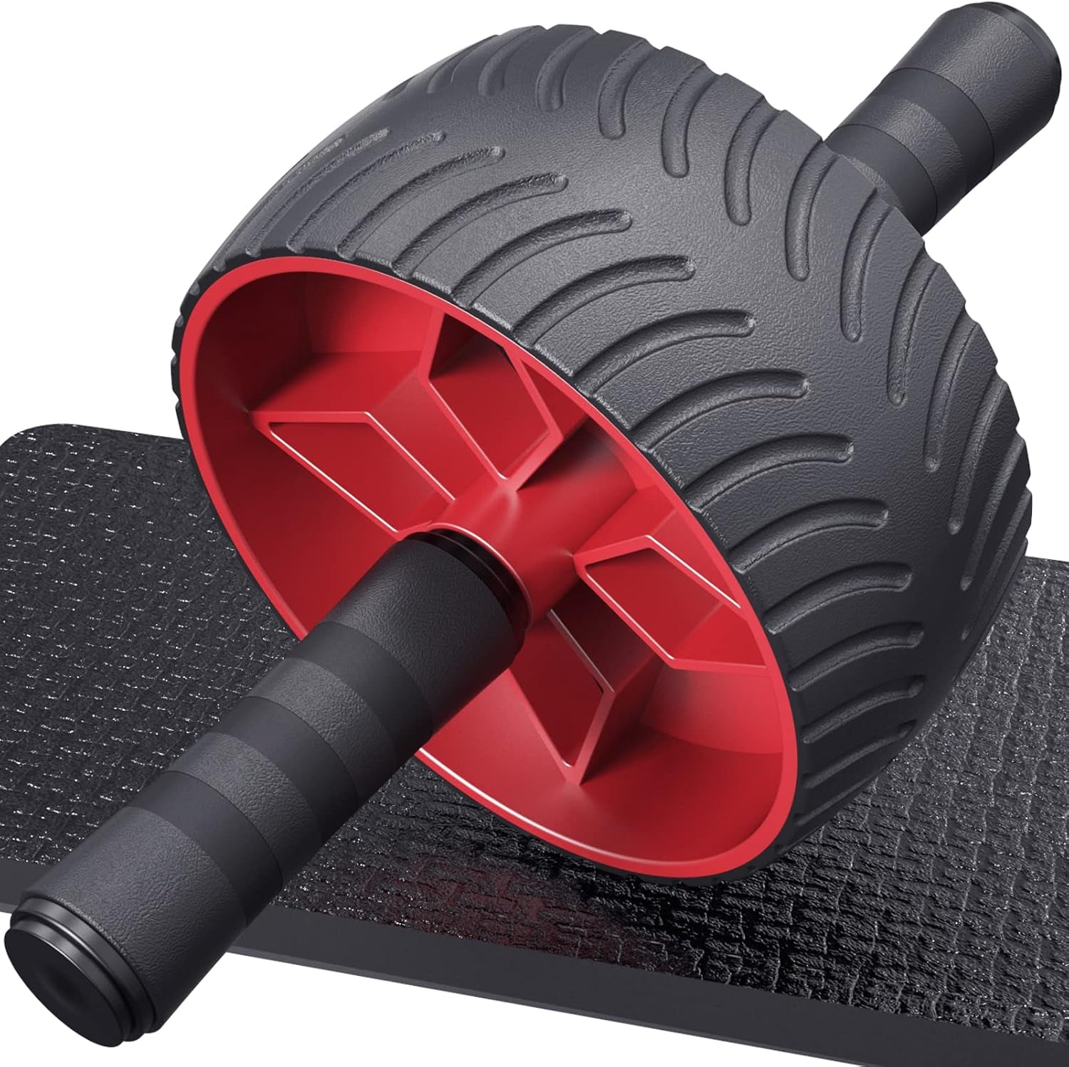 Ultra-Wide Ab Roller Wheel, Abs Workout Equipment for Abdominal & Core Strength Training, Exercise Wheels for Home Gym Fitness, Ab Machine with Knee Pad Accessories