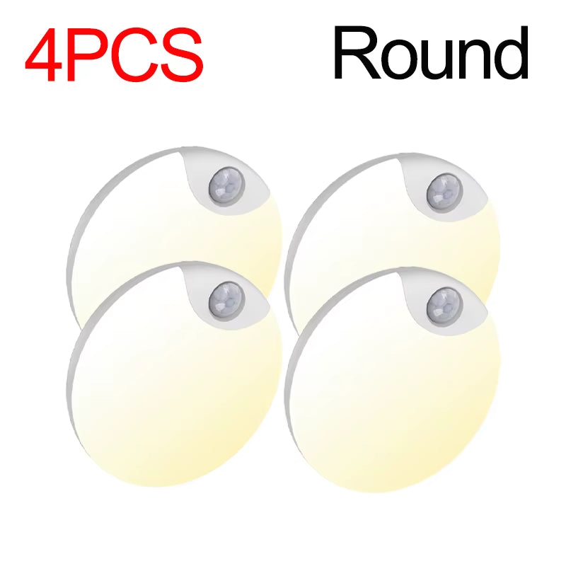 Rechargeable Motion Sensor Night Light,Warm White LED Wall Lamp,Magnetic Mount,Bedroom Hallway Toilet Closet Stairs Cabinet Hall