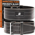 Weight Lifting Belt (5Mm Thick) - Leather Weight Belt for Men & Women - Back Support Squat Belt - Gym Belt for Weightlifting, Powerlifting & Deadlifts | Adjustable Weightlifting Belt