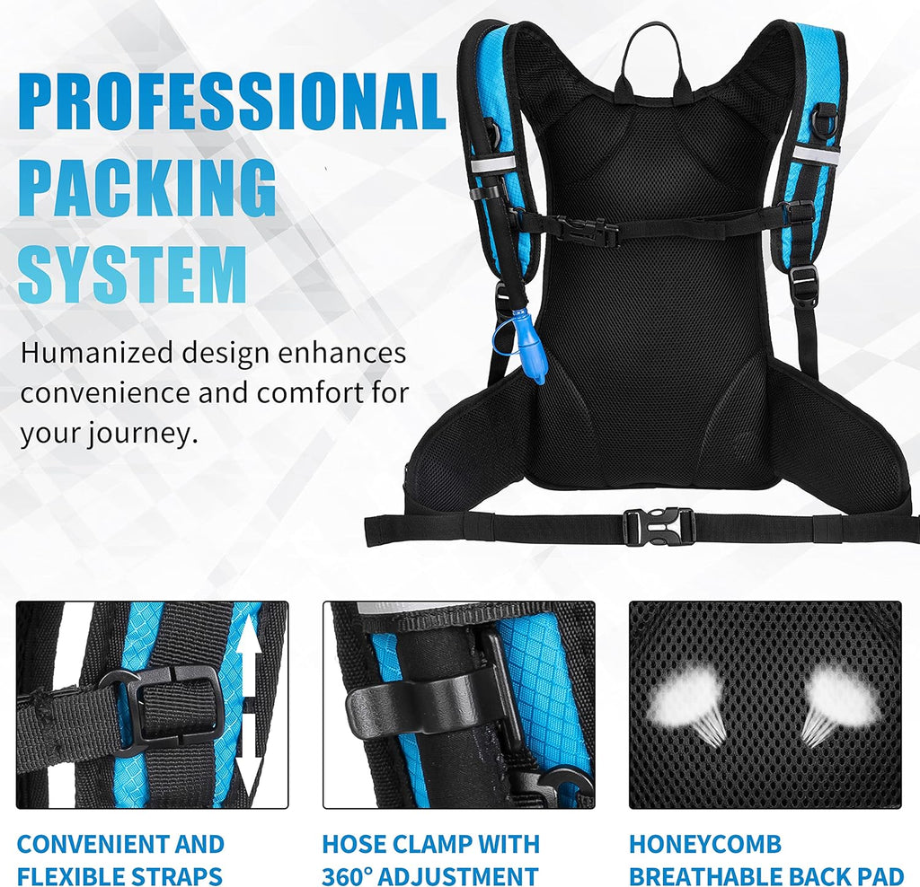 Hydration Pack Hiking Water Backpack -  Insulated Water Bag with 2L Bladder