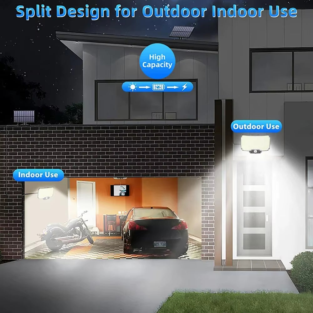 234LED Solar Security Lights Outdoor Motion Sensor 3 Modes Waterproof Split Solar Flood Wall Light for Garden Garage