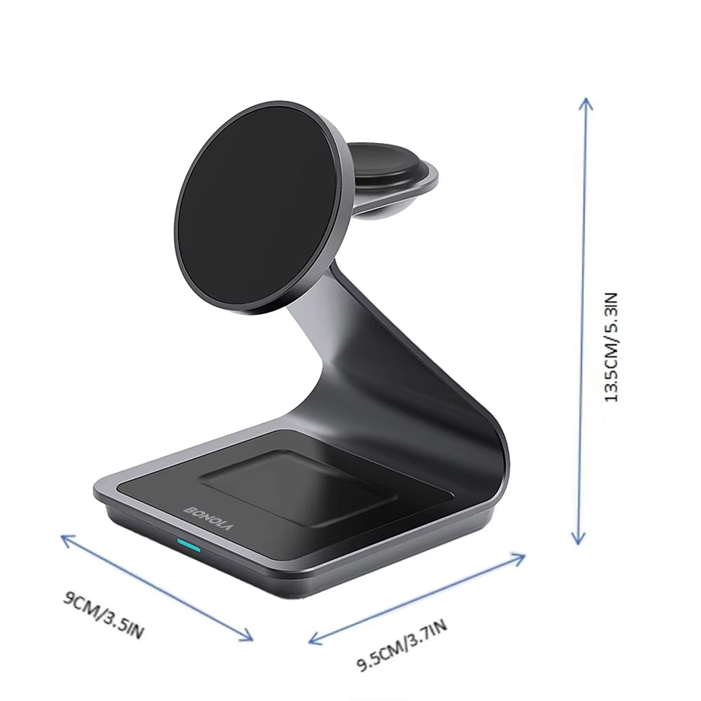 Magnetic 3 in 1 Wireless Charger Station for Samsung S24 Ultra/S25 25W Fast Charging Stand for Galaxy Watch 7/6/5/Earbuds