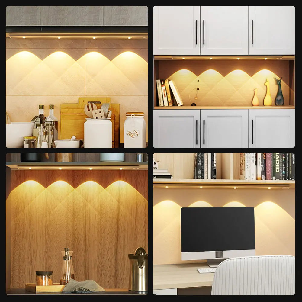 Motion Sensor Light LED Sensor Lamp Wireless Ultra Thin USB LED for Kitchen Cabinet Bedroom Wardrobe Indoor Lighting Night Light
